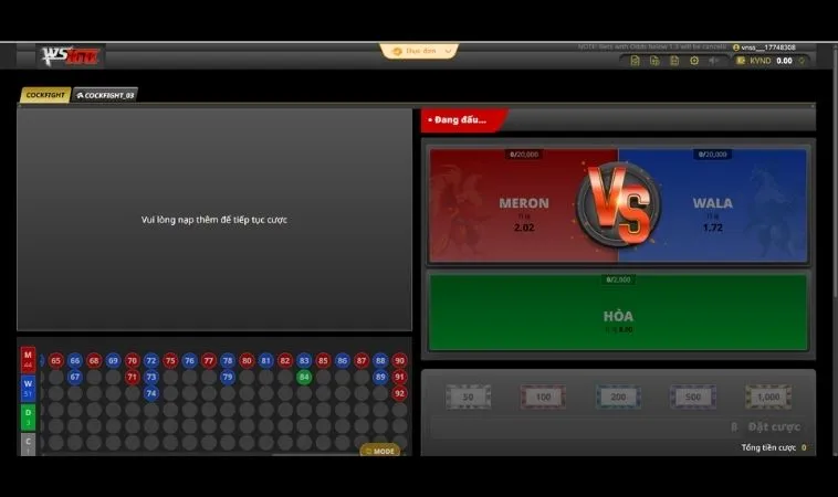 Hướng Dẫn Cách Chơi Đá Gà WS168 Tại Sclub88 Đỉnh Cao Thắng Lớn Mỗi Ngày 2 Các cửa cược tại sảnh Đá Gà WS168 Tại Sclub88