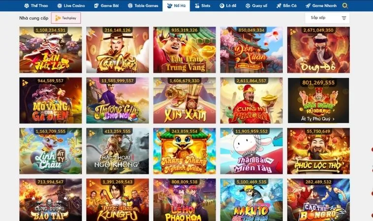 Đa dạng các thể loại game nổ hũ để trải nghiệm tại nhà cái Sclub88