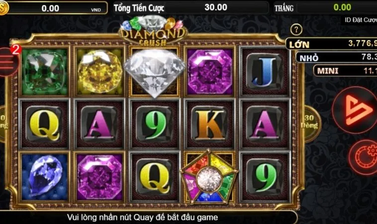 Giao diện chơi Nổ Hũ Kim Cương Tại Sclub88